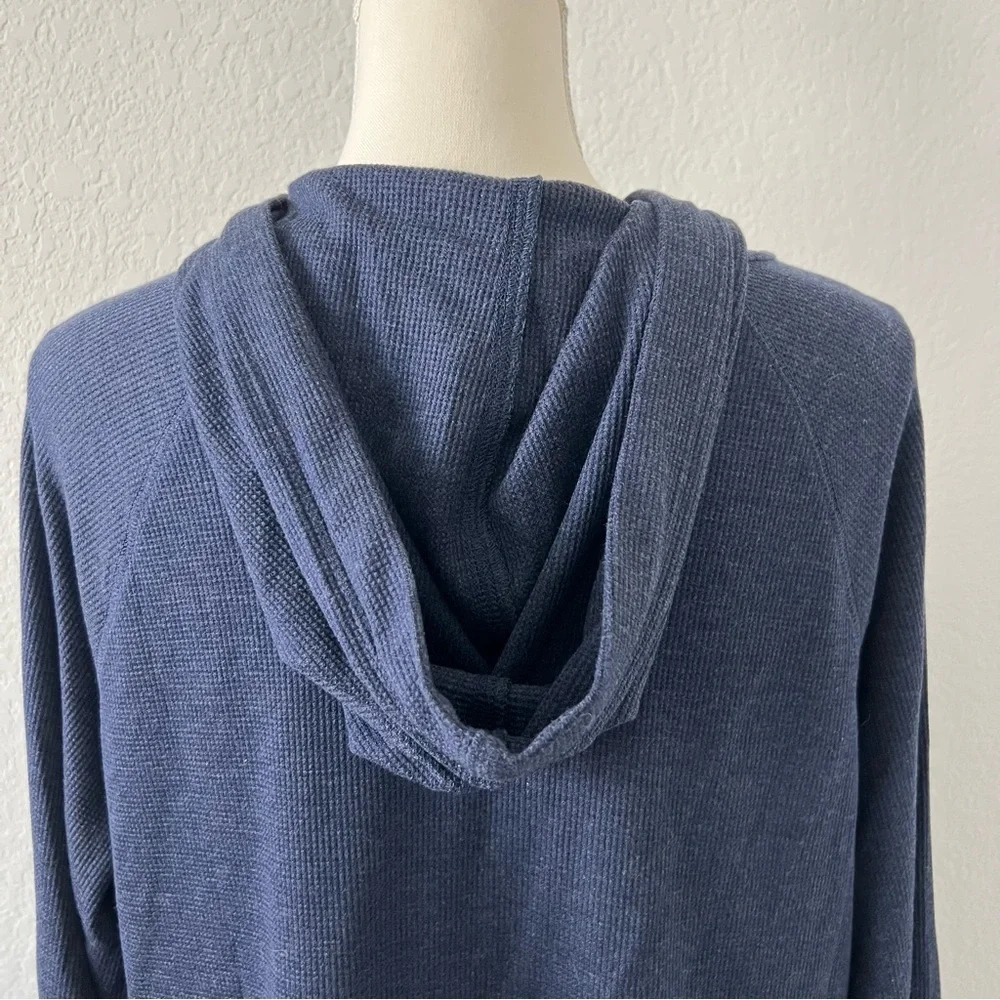 NWT Terez Waffle Knit‎ Long Sleeve Navy Blue Pullover Hoodie XL - Picture 8 of 10